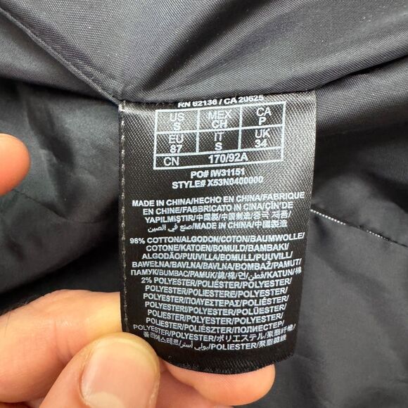 Guess Suit Blazer Jacket Mens Small Black Pinstriped Cotton Blend Single Vented - Picture 6 of 11